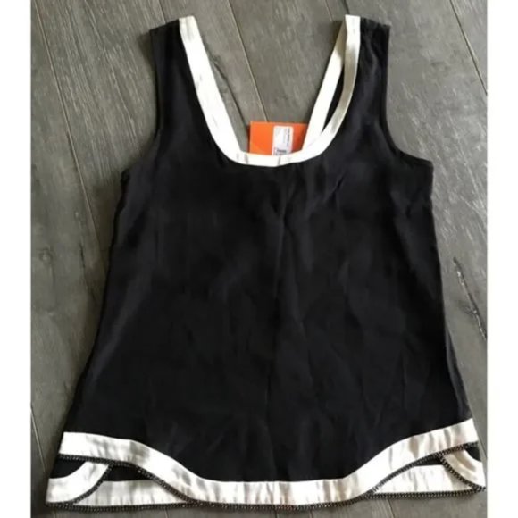 Ramy Brook Black Lindsey Sueded Silk Tank - Picture 2 of 3